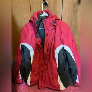 Woman’s raspberry Columbia winter coat. Size 1X. Like new.